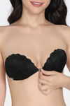 Zivame Padded Non Wired Low Coverage Stick-On Bra - Black — thumbnail 7