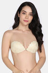 Zivame Padded Non Wired Low Coverage Stick-On Bra - Skin — thumbnail 4