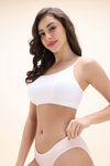 Zivame Double Layered Non Wired Full Coverage Bralette - White — thumbnail 3