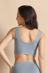 Zivame Naturally Dyed Double Layered Non Wired Full Coverage Bralette - Grey — thumbnail 3