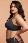 Zivame True Curv Double Layered Non Wired 3/4th Coverage Super Support Bra - Anthracite — thumbnail 3