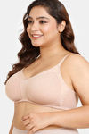 Zivame True Curv Double Layered Non Wired 3/4th Coverage Super Support Bra - Roebuck — thumbnail 3