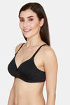 Zivame Padded Non Wired 3/4th Coverage T-Shirt Bra - Anthracite — thumbnail 2