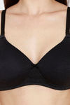 Zivame Padded Non Wired 3/4th Coverage T-Shirt Bra - Anthracite — thumbnail 4