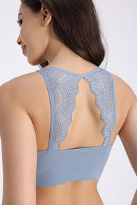 Zivame Freeform Padded Non Wired 3/4Th Coverage Bralette - Blue — thumbnail 5