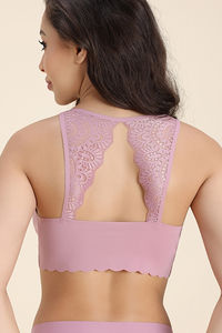 Zivame Freeform Padded Non Wired 3/4Th Coverage Bralette - Pink — thumbnail 5