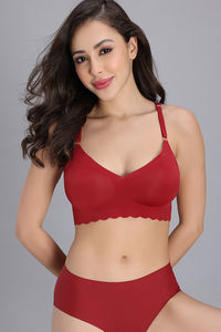 Zivame Freeform Padded Non Wired 3/4Th Coverage Bralette - Red — thumbnail 2