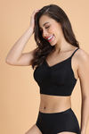 Zivame Freeform Padded Non Wired 3/4Th Coverage Bralette - Black — thumbnail 4