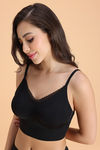 Zivame Freeform Padded Non Wired 3/4Th Coverage Bralette - Black — thumbnail 5