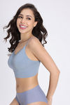 Zivame Freeform Padded Non Wired 3/4Th Coverage Bralette - Blue — thumbnail 4