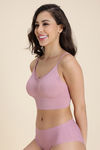 Zivame Freeform Padded Non Wired 3/4Th Coverage Bralette - Pink — thumbnail 4