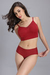 Zivame Freeform Padded Non Wired 3/4Th Coverage Bralette - Red — thumbnail 1