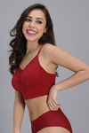Zivame Freeform Padded Non Wired 3/4Th Coverage Bralette - Red — thumbnail 2