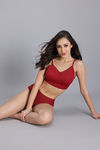 Zivame Freeform Padded Non Wired 3/4Th Coverage Bralette - Red — thumbnail 4