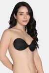 Zivame Padded Non Wired Low Coverage Stick-On Bra - Black — thumbnail 2