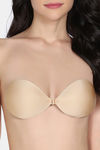 Zivame Padded Non Wired Low Coverage Stick-On Bra - Skin — thumbnail 4