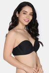 Zivame Padded Non Wired Low Coverage Stick-On Bra - Black — thumbnail 2