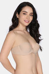 Zivame Padded Non Wired Low Coverage Stick-On Bra - Skin — thumbnail 2
