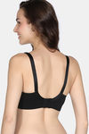 Zivame Unbound Padded Non Wired Full Coverage T-Shirt Bra - Black — thumbnail 3