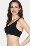 Zivame Unbound Padded Non Wired Full Coverage T-Shirt Bra - Black — thumbnail 4
