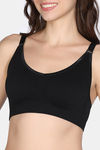 Zivame Unbound Padded Non Wired Full Coverage T-Shirt Bra - Black — thumbnail 5