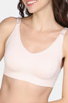 Zivame Unbound Padded Non Wired Full Coverage T-Shirt Bra - Pink — thumbnail 5