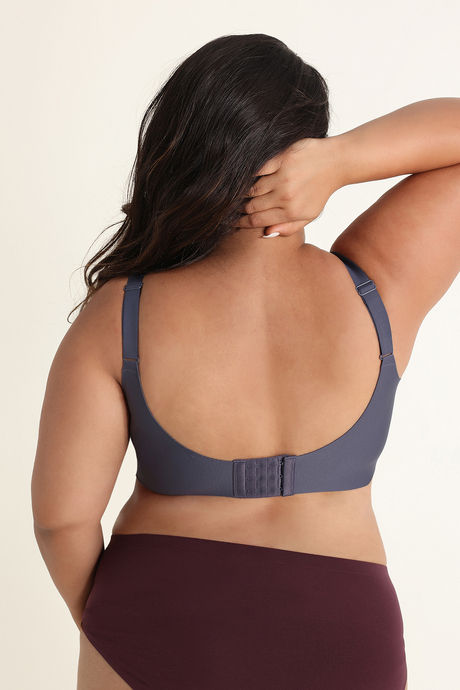 Zivame True Curv Freeform Padded Non Wired Full Coverage Super Support Bra - Graphite — image 4