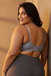 Zivame True Curv Single Layered Non Wired Full Coverage 360 Minimiser Bra - Blue — thumbnail 3