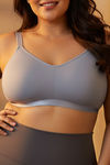 Zivame True Curv Single Layered Non Wired Full Coverage 360 Minimiser Bra - Blue — thumbnail 4