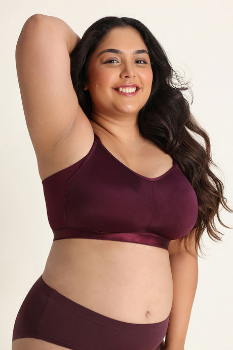 Zivame True Curv Single Layered Non Wired Full Coverage 360 Minimiser Bra - Fig — image 2