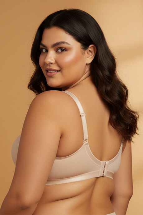 Zivame True Curv Single Layered Non Wired Full Coverage 360 Minimiser Bra - Skin — image 2