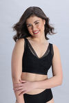 Zivame Freeform Single Layered Non Wired Full Coverage Bralette - Black — thumbnail 1