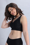 Zivame Freeform Single Layered Non Wired Full Coverage Bralette - Black — thumbnail 2