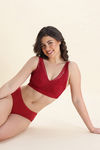 Zivame Freeform Single Layered Non Wired Full Coverage Bralette - Red — thumbnail 5