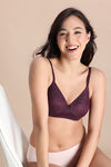 Zivame Love Potion Padded Non Wired Medium Coverage Tshirt Bra - Fig — thumbnail 1