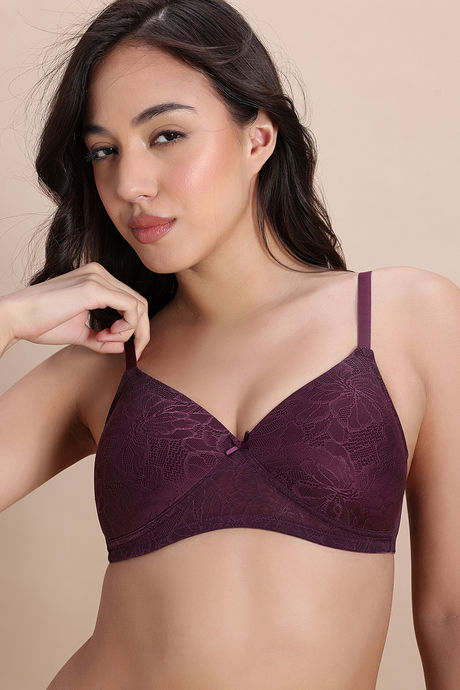 Zivame Love Potion Padded Non Wired Medium Coverage Tshirt Bra - Fig — image 5