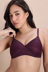 Zivame Love Potion Padded Non Wired Medium Coverage Tshirt Bra - Fig — thumbnail 5