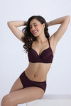 Zivame Beautiful Basic Padded Regular Wired 3/4th Coverage Tshirt Bra - Fig — thumbnail 1