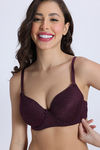 Zivame Beautiful Basic Padded Regular Wired 3/4th Coverage Tshirt Bra - Fig — thumbnail 5