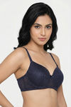 Zivame Beautiful Basic Padded Regular Wired 3/4th Coverage Tshirt Bra - Peacoat — thumbnail 2