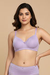 Zivame Padded Non Wired 3/4th Coverage Tshirt Bra - Lavender — thumbnail 1