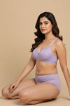 Zivame Padded Non Wired 3/4th Coverage Tshirt Bra - Lavender — thumbnail 4