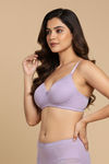 Zivame Padded Non Wired 3/4th Coverage Tshirt Bra - Lavender — thumbnail 5