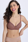 Zivame Padded Non Wired 3/4th Coverage Tshirt Bra - Nutmeg — thumbnail 2