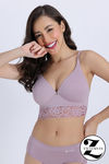 Zivame Padded Non Wired 3/4th Coverage Tshirt Bra - Elderberry — thumbnail 1
