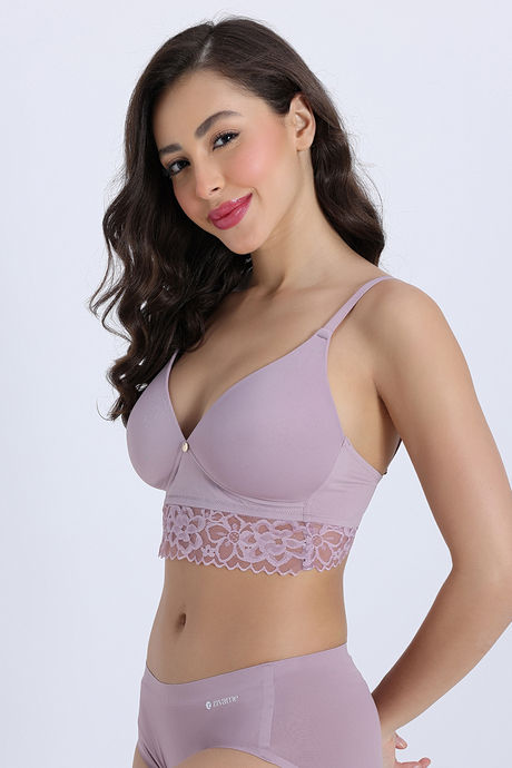 Zivame Padded Non Wired 3/4th Coverage Tshirt Bra - Elderberry — image 2