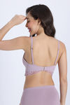 Zivame Padded Non Wired 3/4th Coverage Tshirt Bra - Elderberry — thumbnail 3