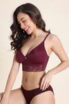 Zivame Padded Non Wired 3/4th Coverage Tshirt Bra - Fig — thumbnail 3