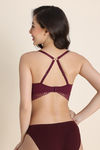 Zivame Padded Non Wired 3/4th Coverage Tshirt Bra - Fig — thumbnail 5