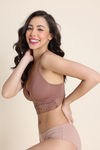Zivame Padded Non Wired 3/4th Coverage Tshirt Bra - Nutmeg — thumbnail 2